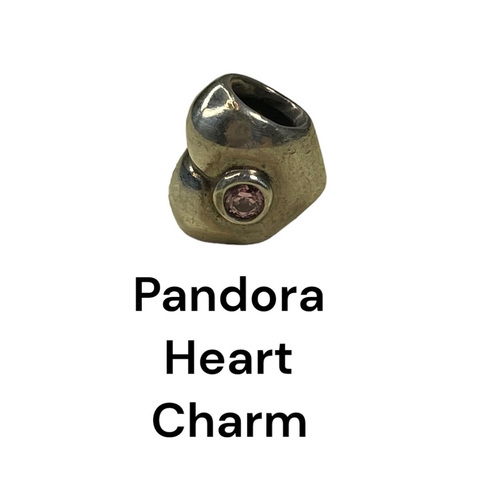 Pandora bracelet charm heart love pink CZ sterling silver 925 ale